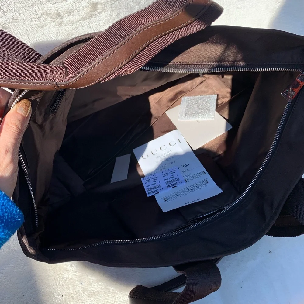 NWT Authentic Gucci Men’s Printed Nylon Tote